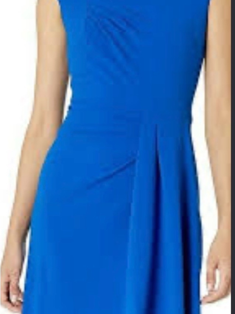 Calvin Klein Vibrant Royal Blue Sleeveless Fit-and-Flare Dress